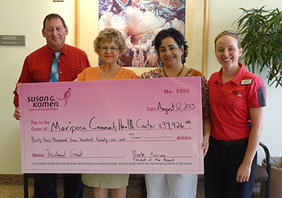 MCHC receives funding from Susan G. Komen Foundation